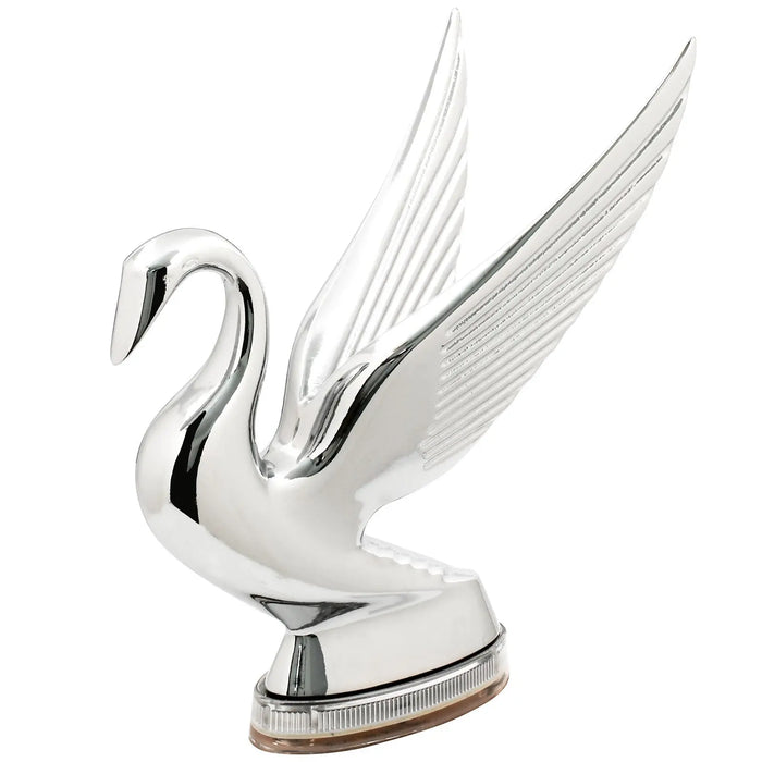 Swan Hood Ornament with LED Glow Base