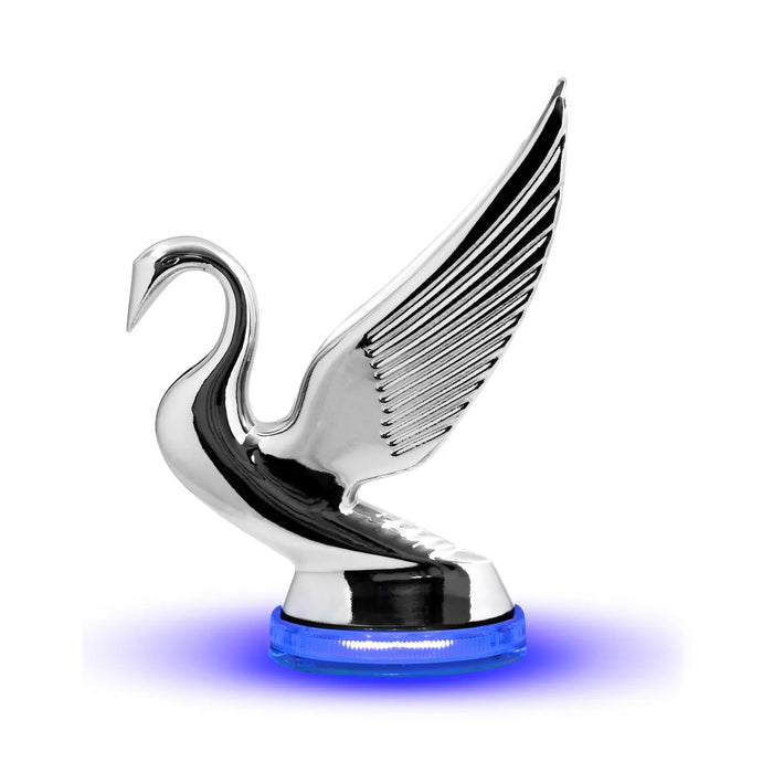 Swan Hood Ornament with LED Glow Base
