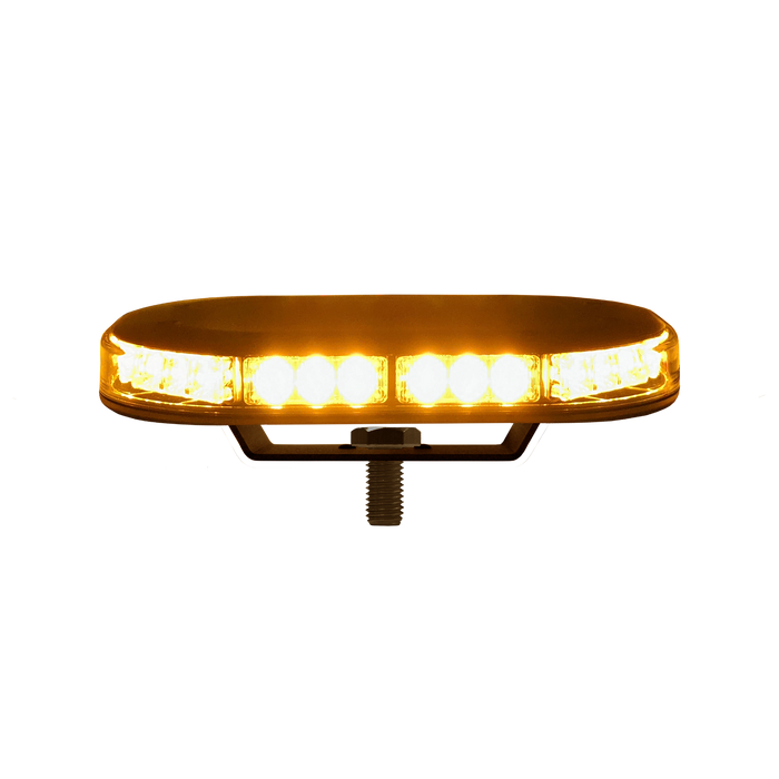 9.75" Amber LED Low Profile Warning Light Bar - Single Bolt Mount - White Line Distributors Inc