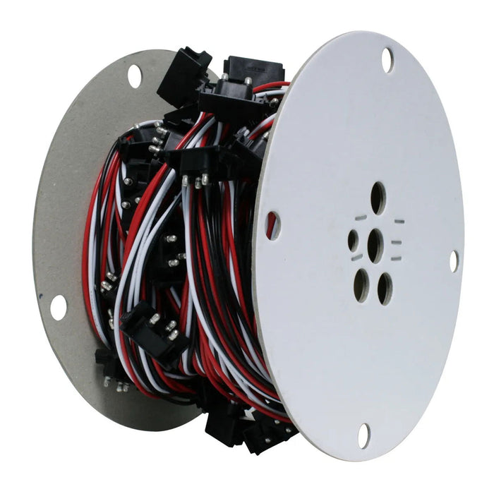 Continuous 3-Prong Right Angle Light Plug Wire Harness Roll - White Line Distributors Inc