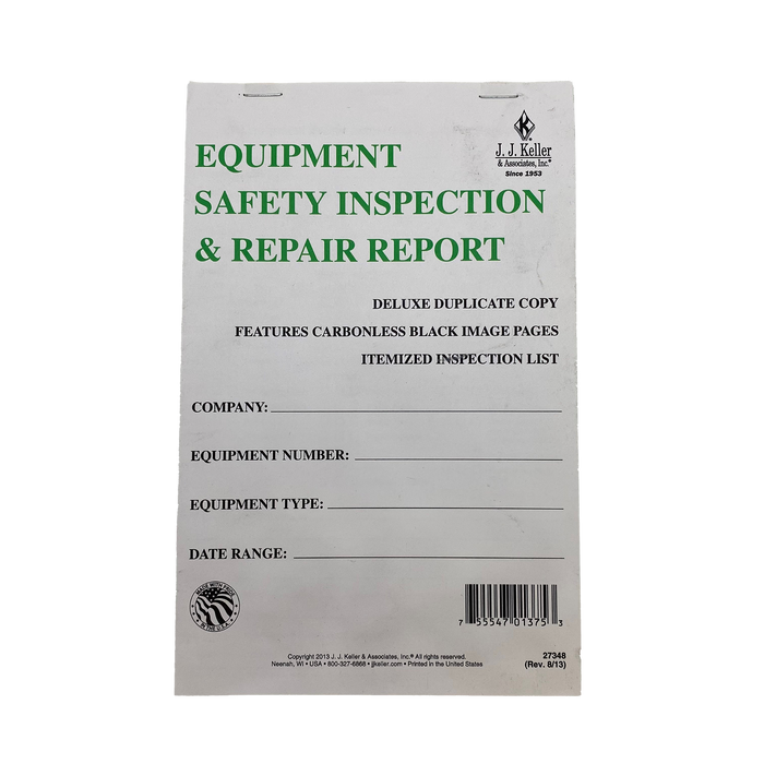 Equipment Safety Inspection and Repair Report - White Line Distributors Inc