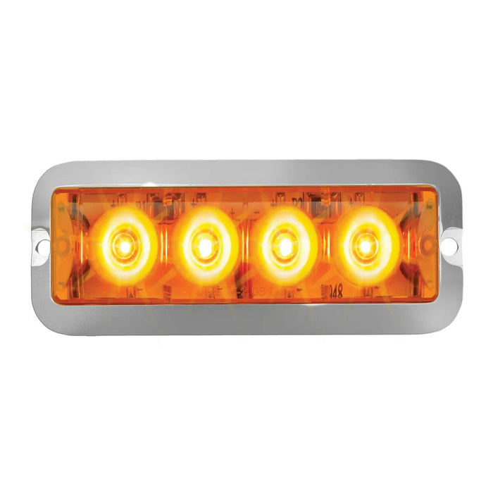 Medium Rectangular 4 LED Strobe Light - White Line Distributors Inc