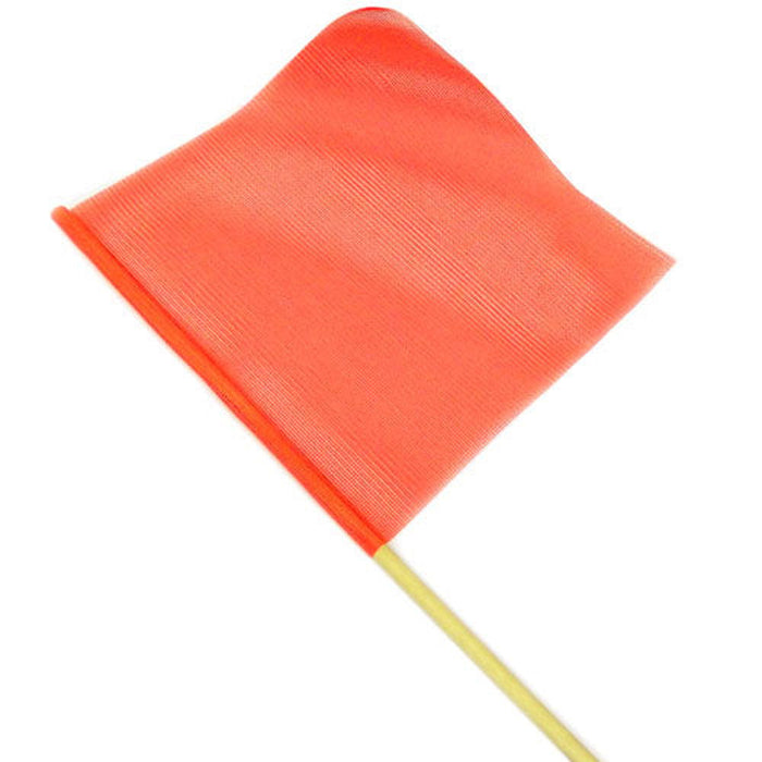 Orange Fluorescent Mesh Flags - White Line Distributors Inc