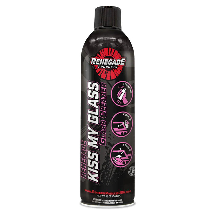 Renegade Kiss My Glass Aerosol Glass Cleaner - White Line Distributors Inc