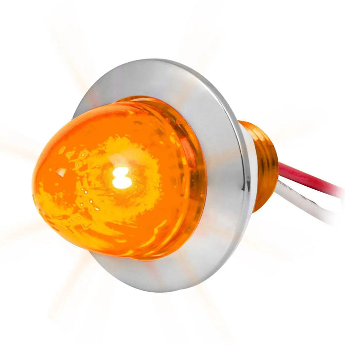 1" Mini Push/Screw Watermelon LED Light with Chrome Plastic Bezel - White Line Distributors Inc