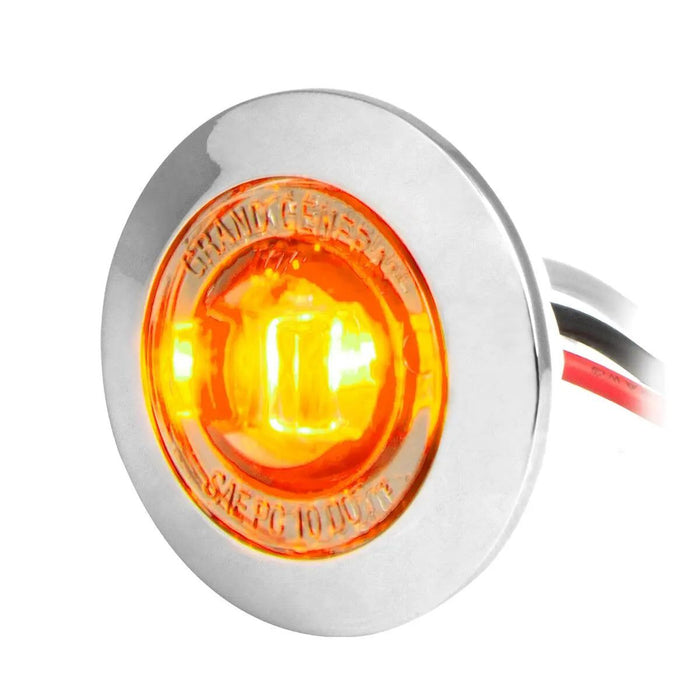Dual Function 1" Mini Push/Screw Wide Angle LED Light in Smoke Lens with Chrome Plastic Bezel - White Line Distributors Inc