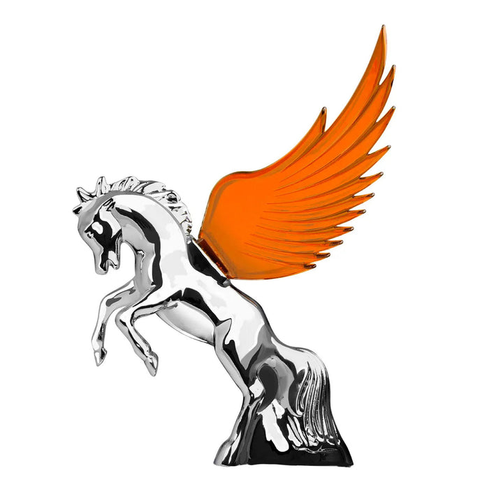 WindRider Chrome Fighting Stallion Hood Ornament - White Line Distributors Inc