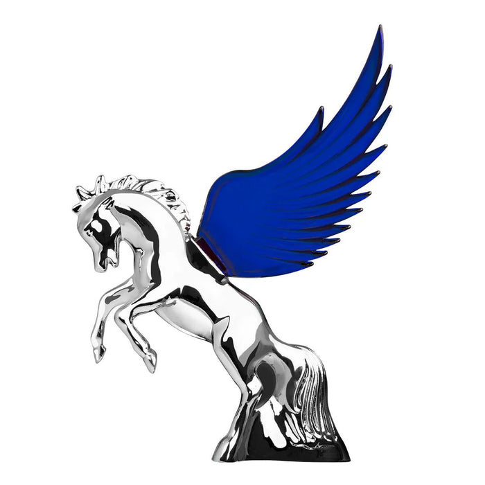 WindRider Chrome Fighting Stallion Hood Ornament - White Line Distributors Inc