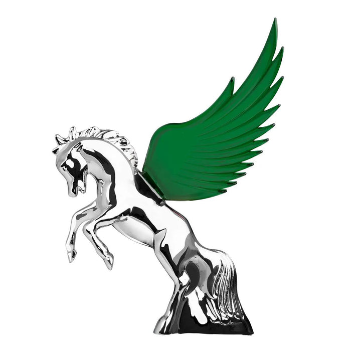 WindRider Chrome Fighting Stallion Hood Ornament - White Line Distributors Inc
