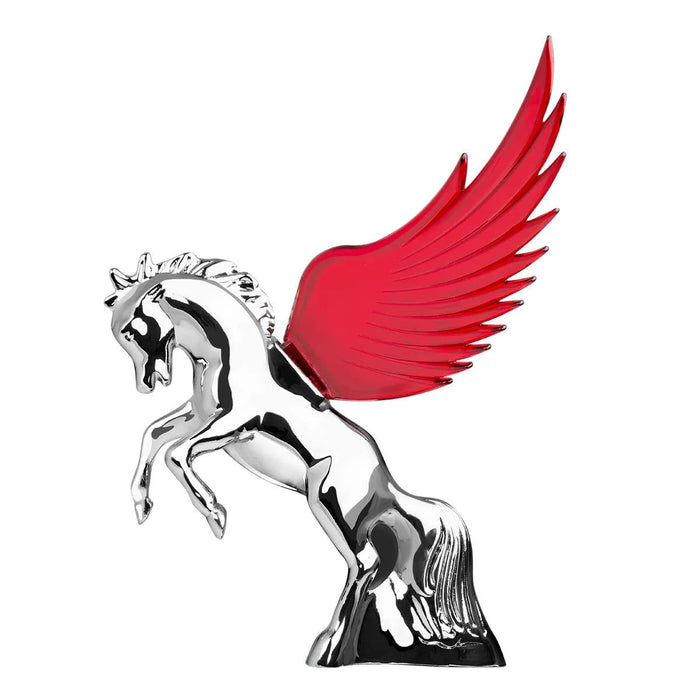 WindRider Chrome Fighting Stallion Hood Ornament - White Line Distributors Inc
