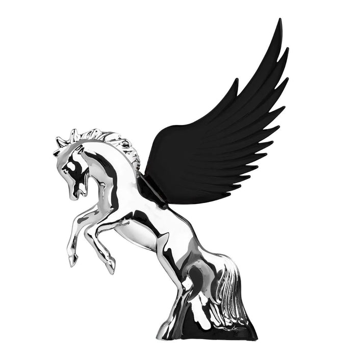WindRider Chrome Fighting Stallion Hood Ornament - White Line Distributors Inc