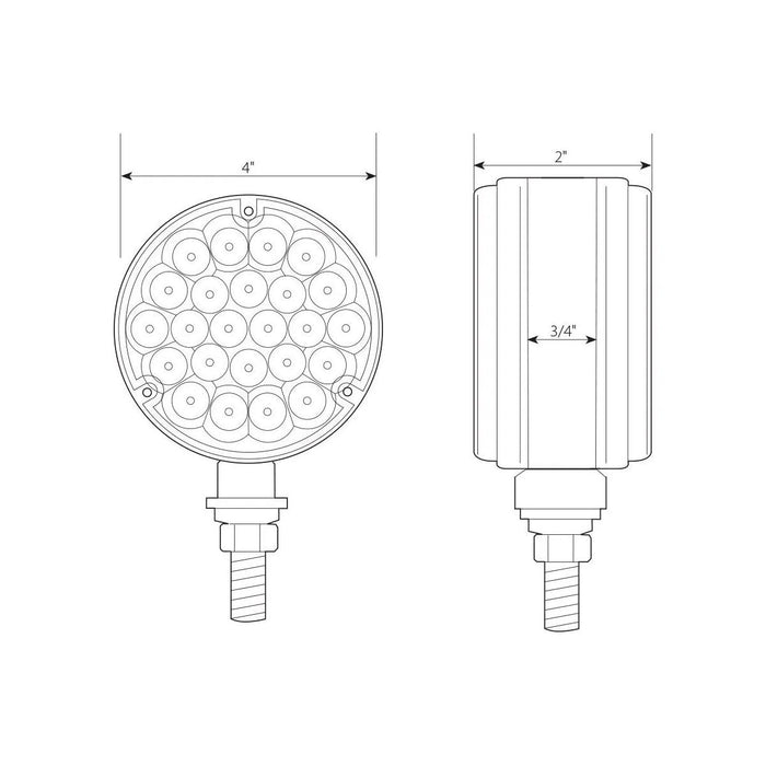 4" Double Face Pearl LED Pedestal Light - White Line Distributors Inc