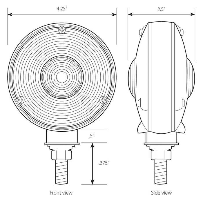 4" Double Face Star LED Pedestal Light - White Line Distributors Inc