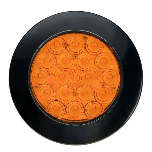 4" Fleet Flange Mount LED Light with Black Twist & Lock Bezel in 3 Wires - White Line Distributors Inc