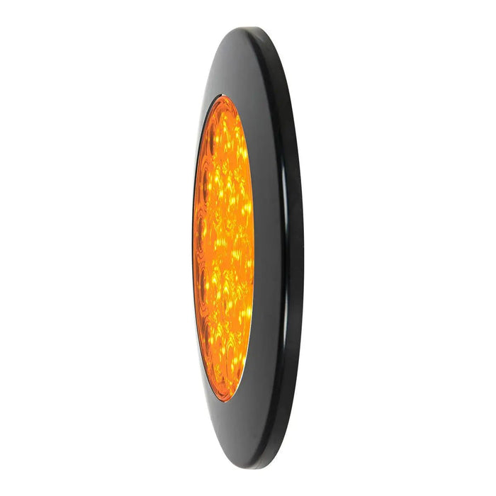 4" Fleet Flange Mount LED Light with Black Twist & Lock Bezel in 3 Wires - White Line Distributors Inc