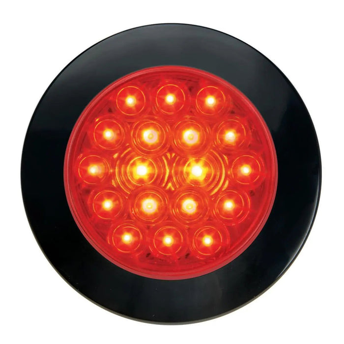 4" Fleet Flange Mount LED Light with Black Twist & Lock Bezel in 3 Wires - White Line Distributors Inc