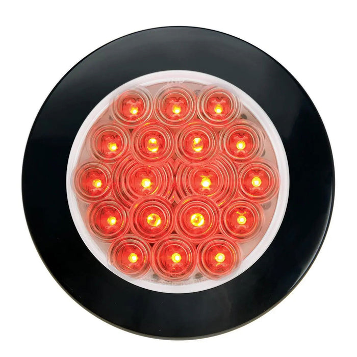4" Fleet Flange Mount LED Light with Black Twist & Lock Bezel in 3 Wires - White Line Distributors Inc