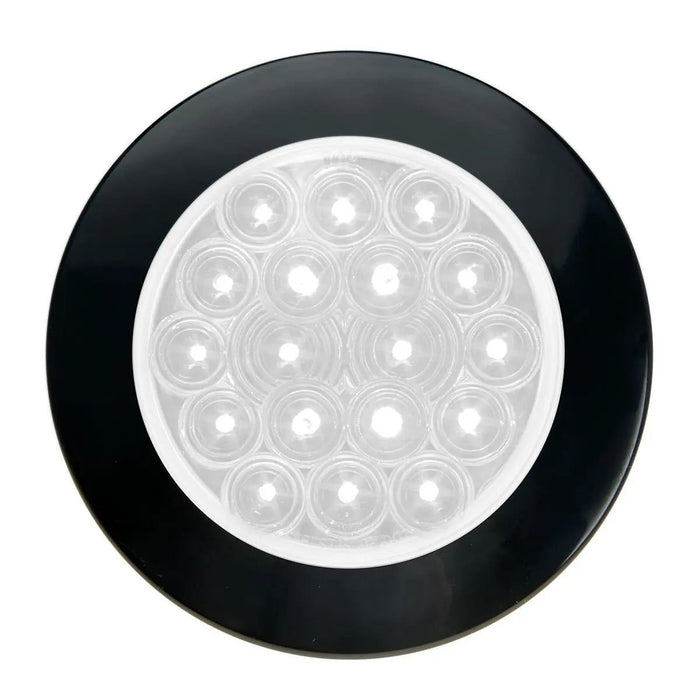 4" Fleet Flange Mount LED Light with Black Twist & Lock Bezel in 3 Wires - White Line Distributors Inc