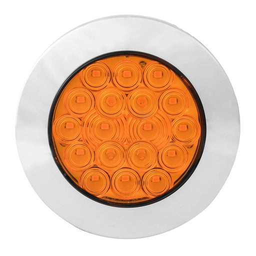 4" Fleet Flange Mount LED Light with Chrome Twist & Lock Bezel 3-Pin - White Line Distributors Inc