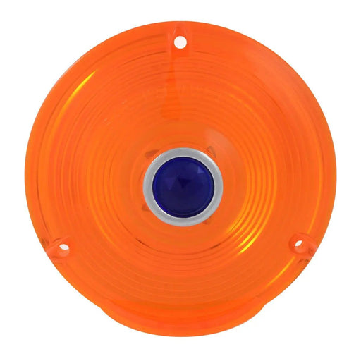 4" Pedestal Light Replacement Lens with Blue Dot - White Line Distributors Inc