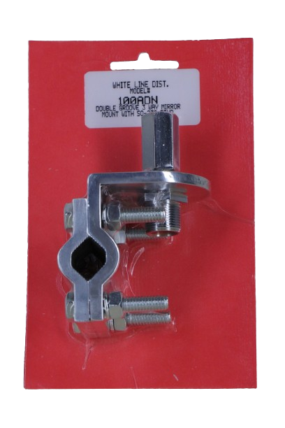 4 Bolt Mirror Mount with 3/8" SO-239 Connector - White Line Distributors Inc