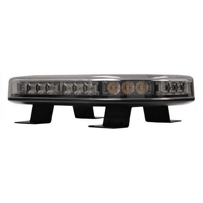 9.75" Amber LED Low Profile Warning Light Bar - Bracket Mount - White Line Distributors Inc