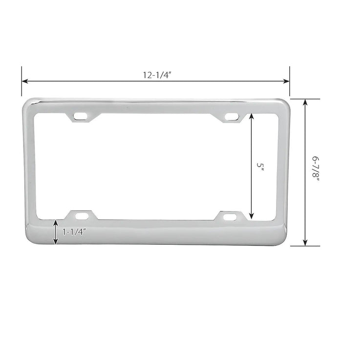 Classic 4-Hole License Plate Frames - White Line Distributors Inc