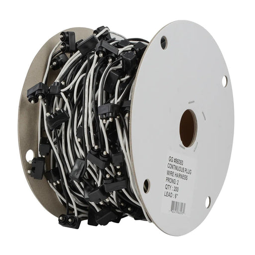 Continuous 2-Prong Light Plug Wire Harness Roll - White Line Distributors Inc