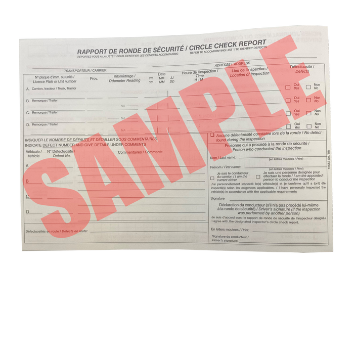 Daily Log and Vehicle Inspection Report Book - White Line Distributors Inc