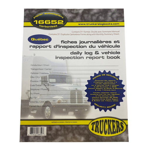 Daily Log and Vehicle Inspection Report Book - White Line Distributors Inc