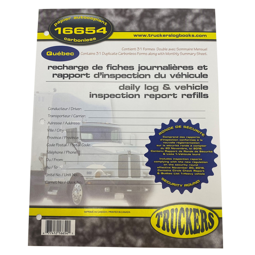 Daily Log and Vehicle Inspection Report Refills - White Line Distributors Inc