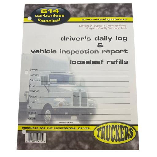 Driver's Daily Log and Vehicle Inspection Report Loose-leaf Refills - White Line Distributors Inc