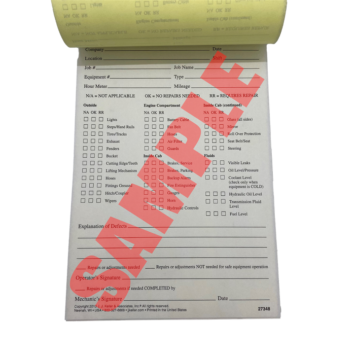 Equipment Safety Inspection and Repair Report - White Line Distributors Inc