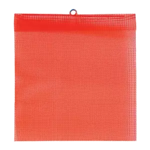 Orange Fluorescent Mesh Flag with Wire - White Line Distributors Inc