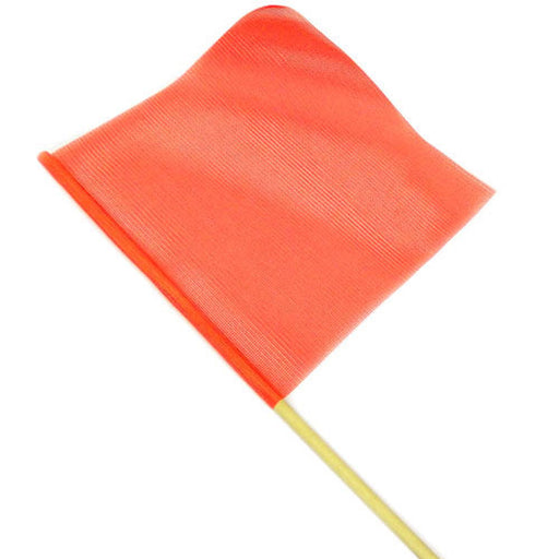 Orange Fluorescent Mesh Flags - White Line Distributors Inc