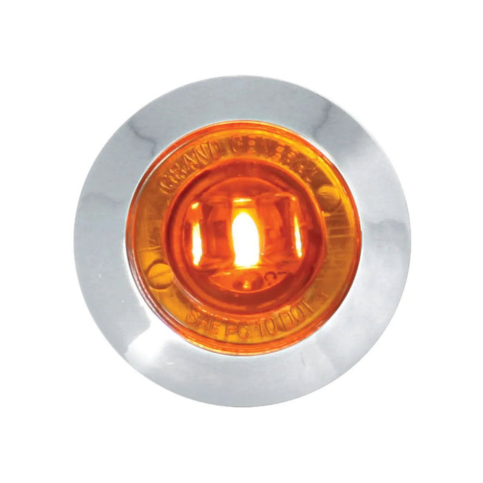 1" Dia. Mini Push/Screw-In Wide Angle LED Marker Light w Chrome Bezel - White Line Distributors Inc