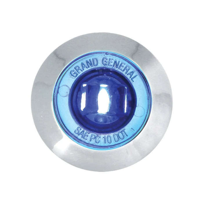 1" Dia. Mini Push/Screw-In Wide Angle LED Marker Light w Chrome Bezel - White Line Distributors Inc