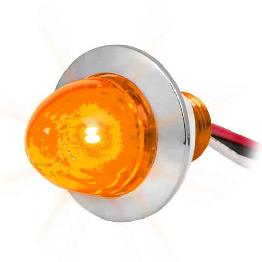 Dual Function 1" Mini Push/Screw Watermelon LED Light with Chrome Plastic Bezel - White Line Distributors Inc