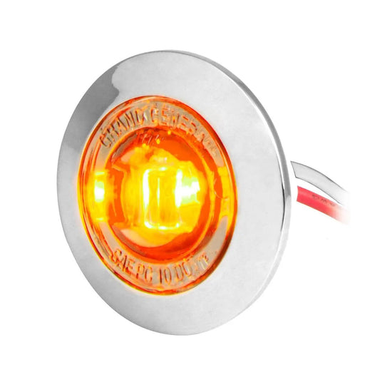 1" Mini Push/Screw Wide Angle LED Light in Smoke Lens with Chrome Plastic Bezel - White Line Distributors Inc