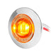 1" Mini Push/Screw Wide Angle LED Light in Smoke Lens with Chrome Plastic Bezel - White Line Distributors Inc
