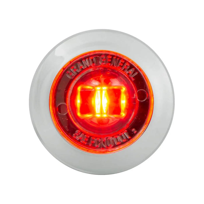 1" Mini Push/Screw Wide Angle LED Light in Smoke Lens with Chrome Plastic Bezel - White Line Distributors Inc