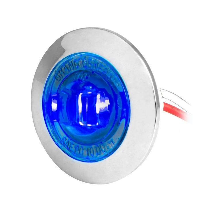 1" Mini Push/Screw Wide Angle LED Light in Smoke Lens with Chrome Plastic Bezel - White Line Distributors Inc