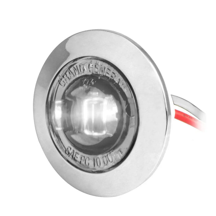 1" Mini Push/Screw Wide Angle LED Light in Smoke Lens with Chrome Plastic Bezel - White Line Distributors Inc