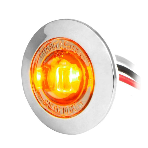Dual Function 1" Mini Push/Screw Wide Angle LED Light in Smoke Lens with Chrome Plastic Bezel - White Line Distributors Inc