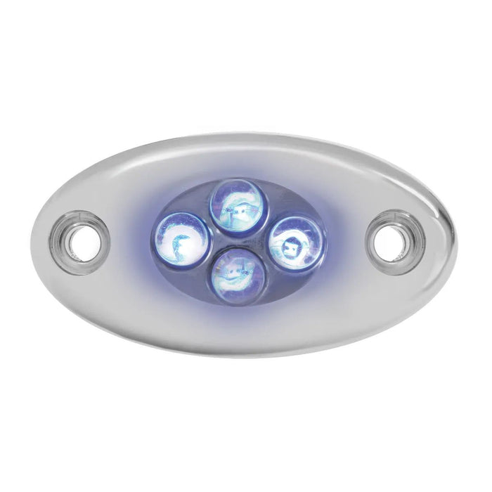 Small Oval Chrome Plastic Courtesy LED Light - White Line Distributors Inc