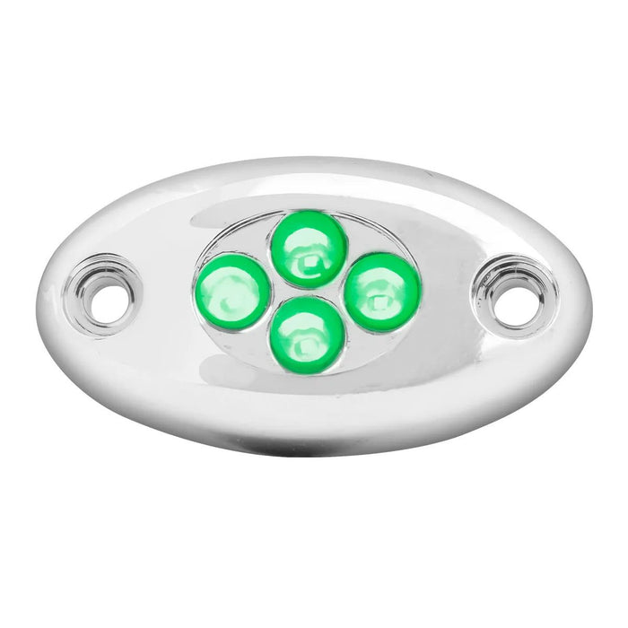Small Oval Chrome Plastic Courtesy LED Light - White Line Distributors Inc