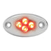 Small Oval Chrome Plastic Courtesy LED Light - White Line Distributors Inc