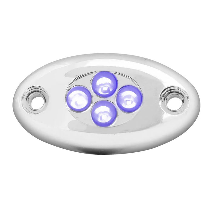 Small Oval Chrome Plastic Courtesy LED Light - White Line Distributors Inc