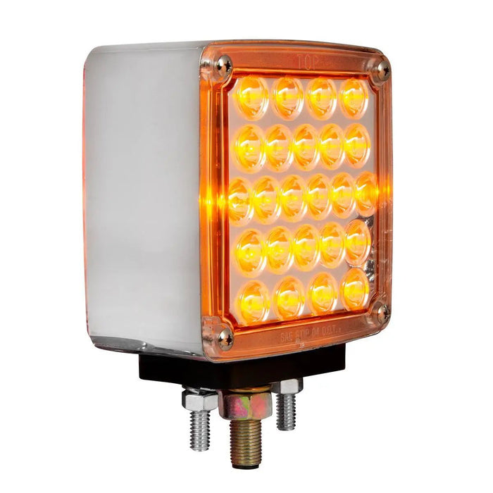 Square Double Face Pearl LED Pedestal Light - White Line Distributors Inc