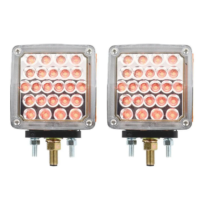 Square Double Face Pearl LED Pedestal Light - White Line Distributors Inc